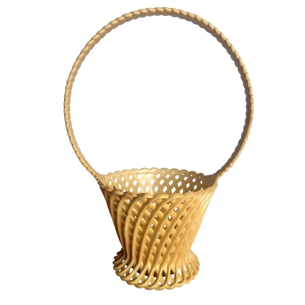 EMSA West Germany Woven Plastic Easter Basket Vintage Mid Century